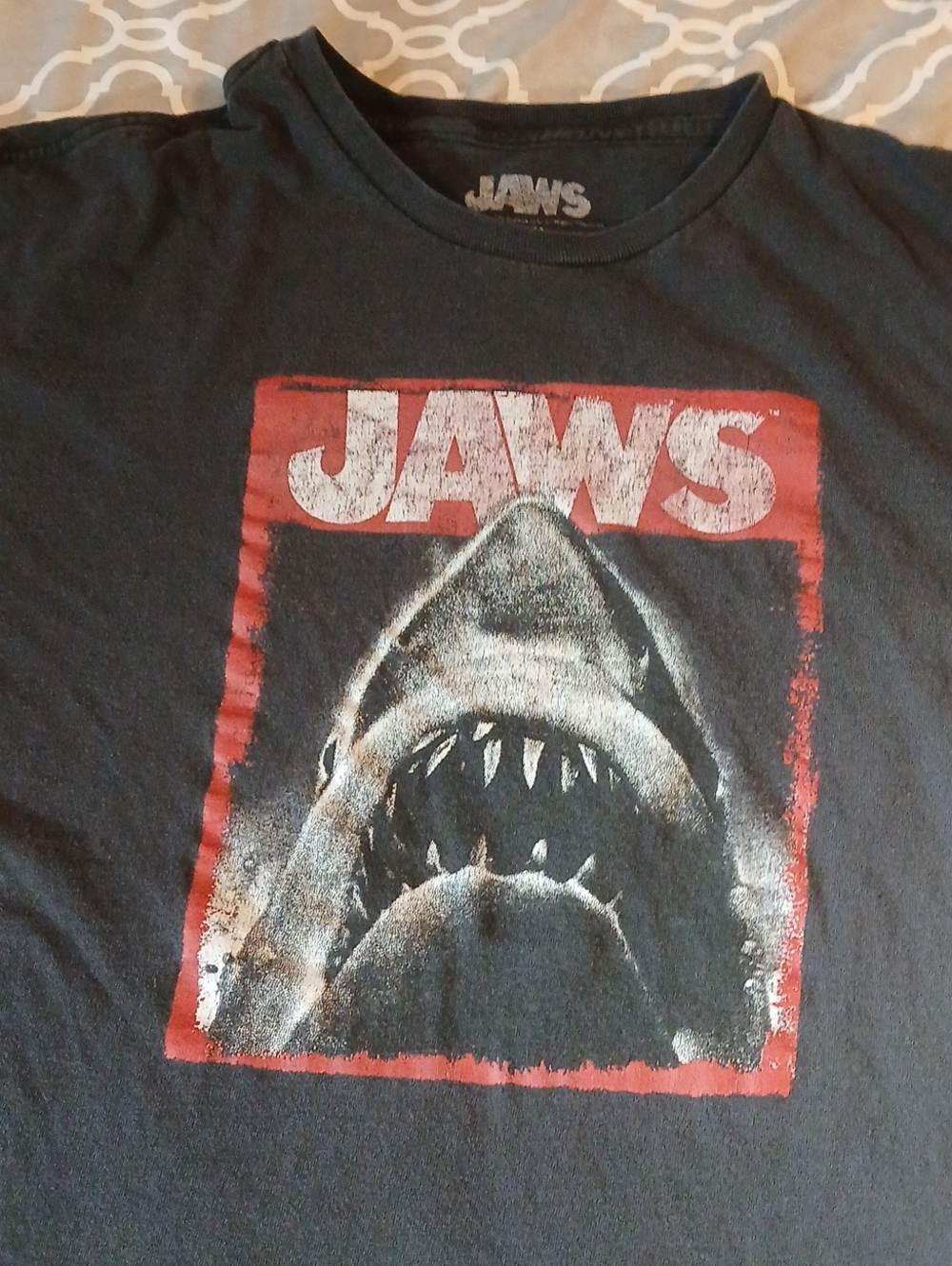 Graphic Short Sleeve Tee - Black with Red Print